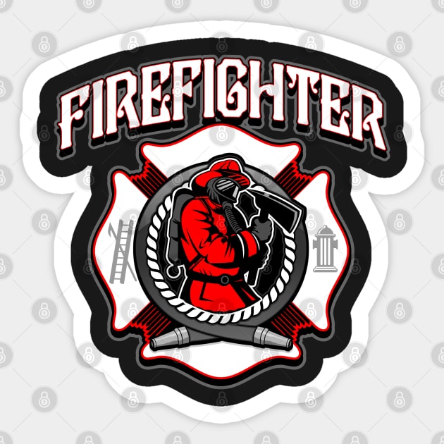 FIREFIGHTER Sticker by razrgrfx